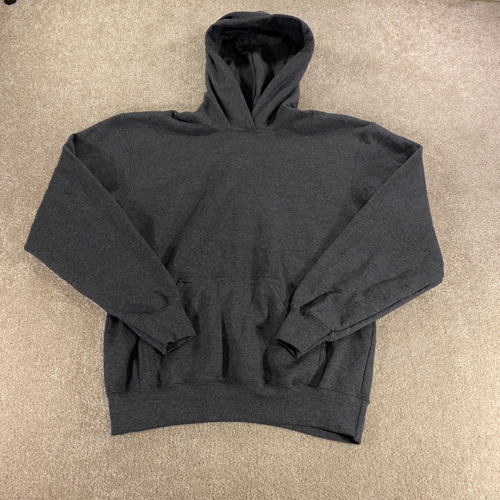 Clique Hoodie Kids Boys XL Charcoal Grey Pullover Kangaroo Pocket Sweatshirt